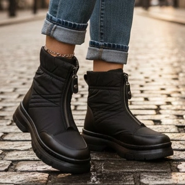 کفش ساقدار لژدار زیپدار کاپشنی آذر دوردوخت عشاقی